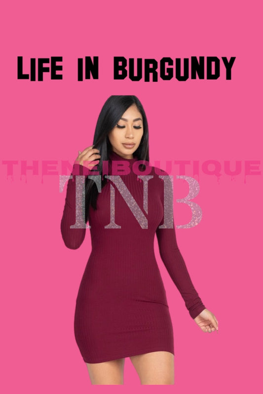 Life in Burgundy Dress