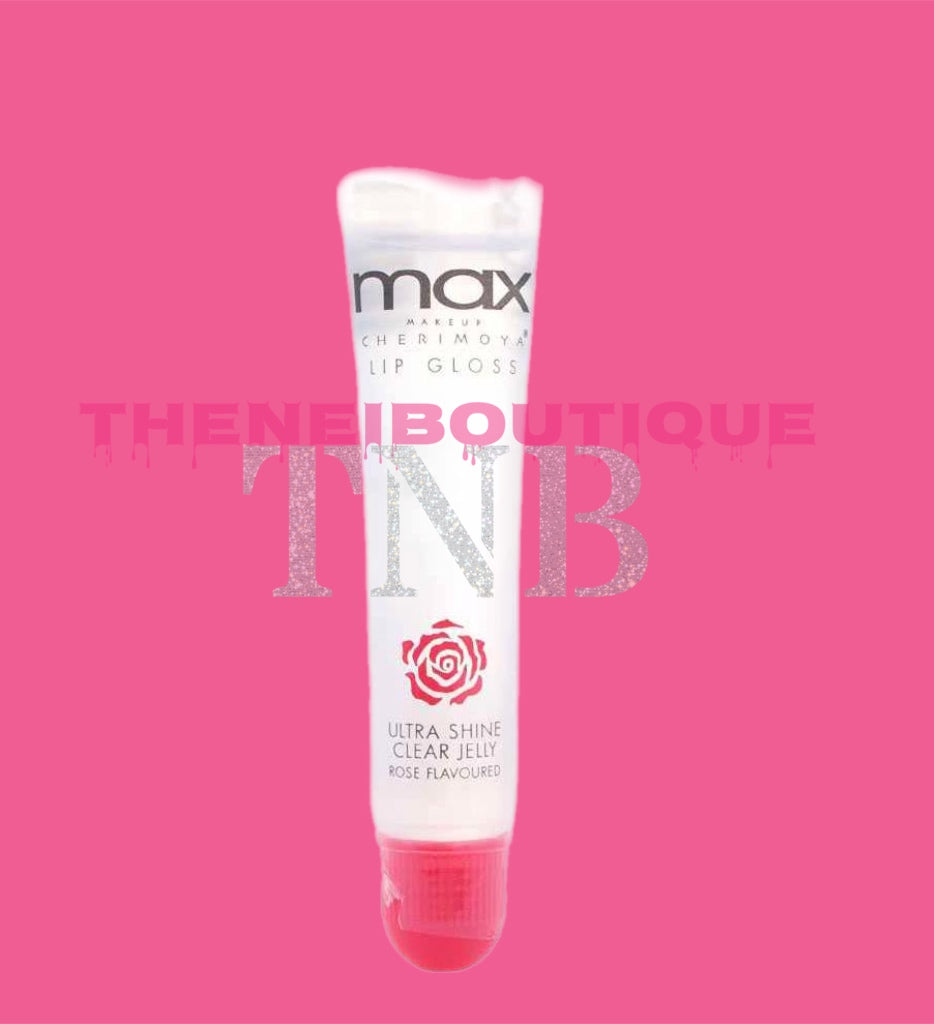 Max clear lip gloss rose flavored