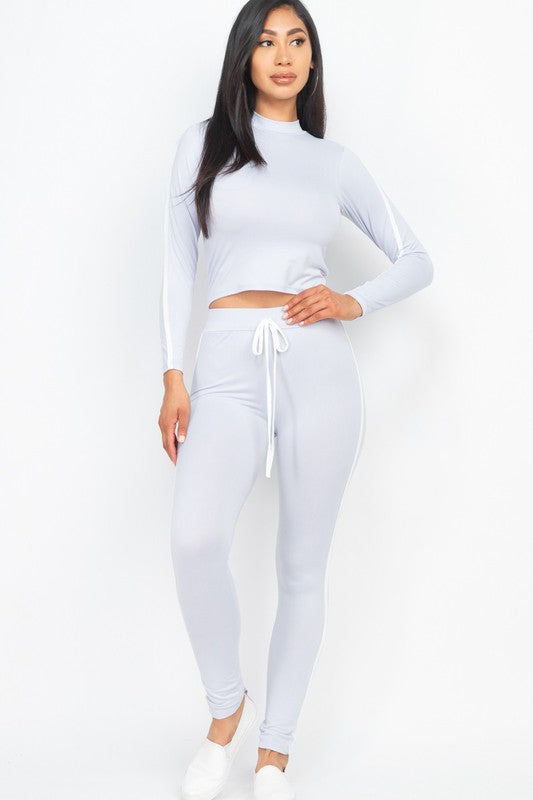 Oyster Grey Croptop | Legging